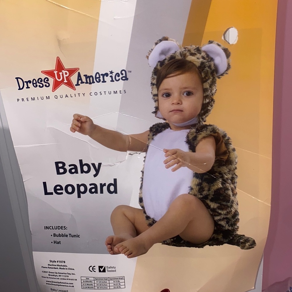 Baby leopard costume, Size:6-12 months